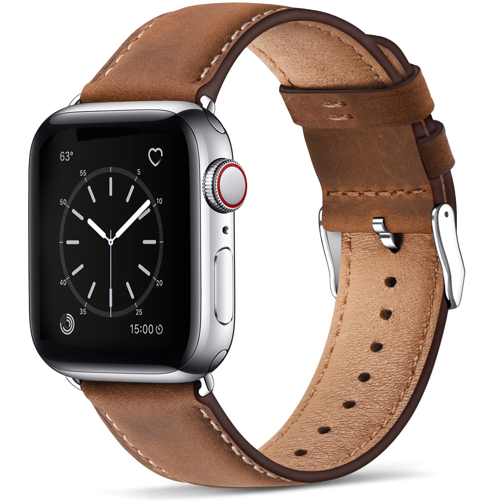 brown leather apple watch band
