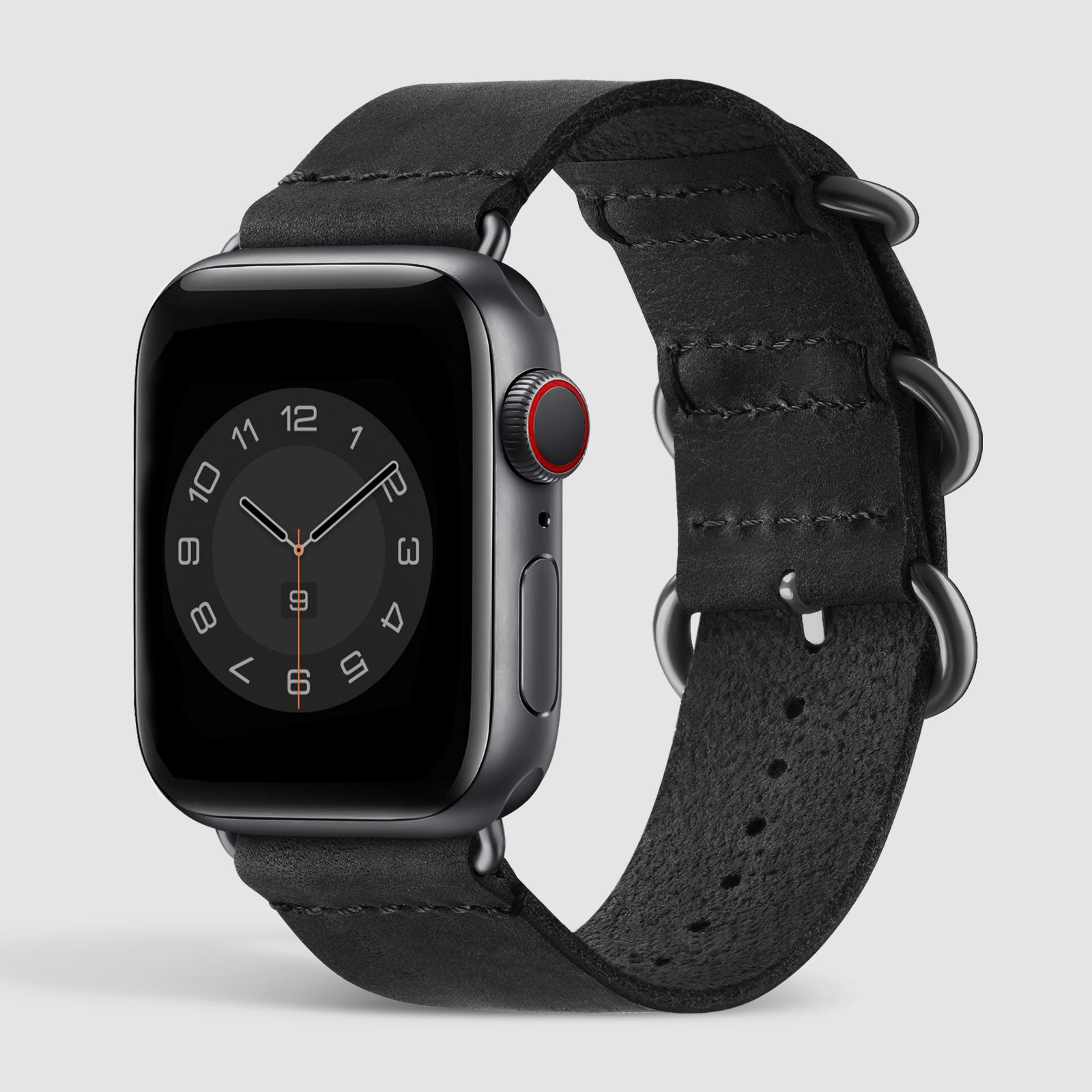 black apple watch band leather