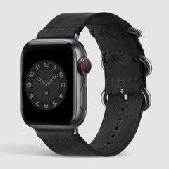 black apple watch band leather