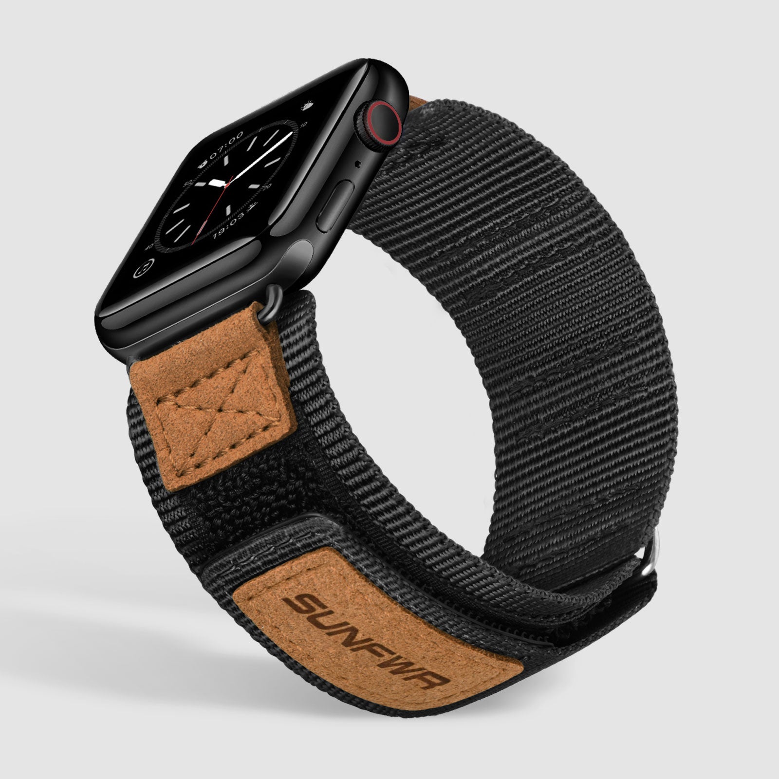 SUNFWR Nylon Apple Watch Band Velcro Workout Strap