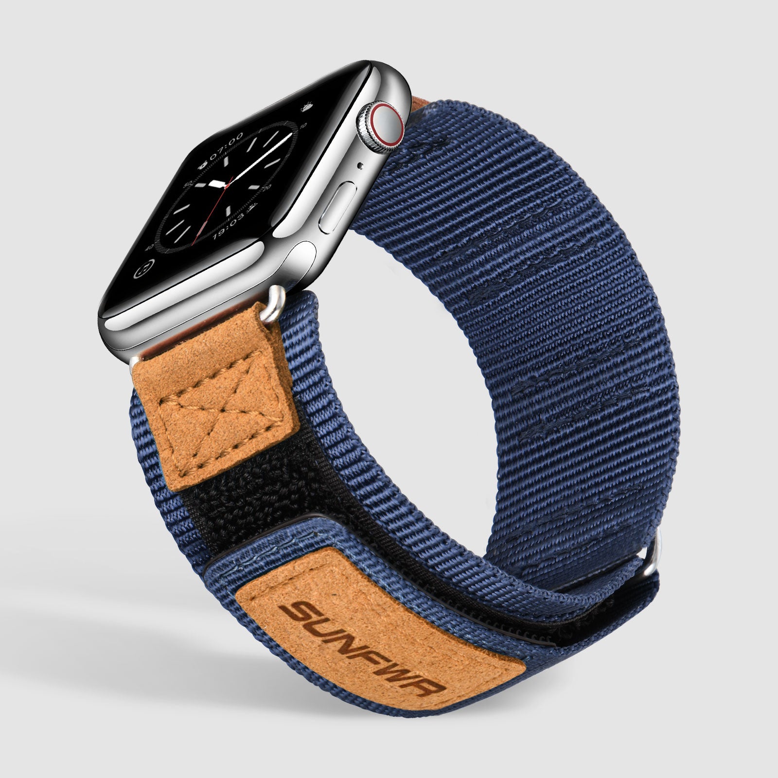 SUNFWR Nylon Apple Watch Band Velcro Workout Strap