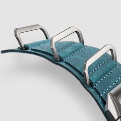 blue leather apple watch band