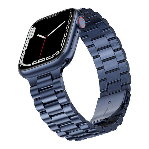 blue metal band for apple watch