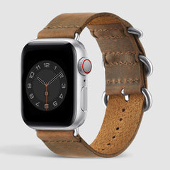 brown apple leather watch band